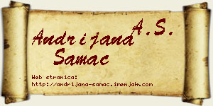 Andrijana Samac vizit kartica
